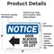 Signmission Door Blocked Use Door On Left Sign With Symbol, 5 in W x Rectangle, Vinyl Decal OS-2PACK-NS-D-35-L-11473 - alternate 5
